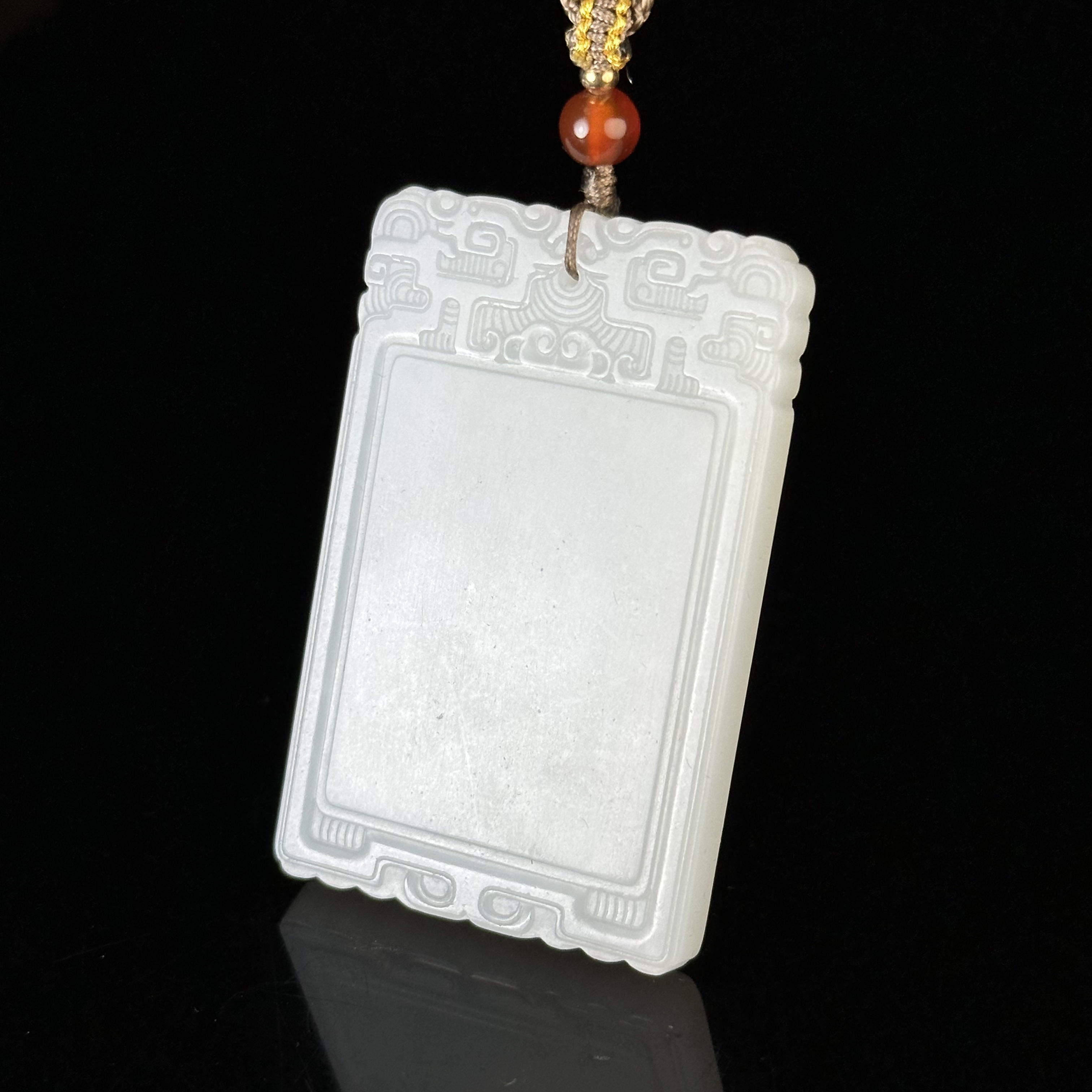 清和田玉无事牌佩 ZR201203036*【上海兰馨】