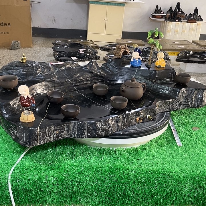 猫***王天然灵璧奇石茶盘