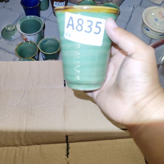 陶瓷天****心绿色杯子一支