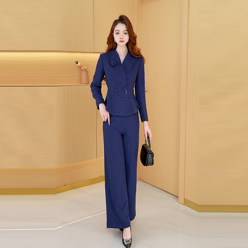 【两件套】秋季时尚女神修身洋气宽松气质休闲百搭显瘦减龄女装套裤
