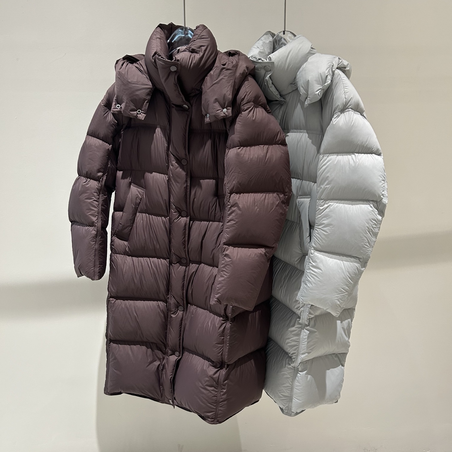 长款羽绒服-艾家新款韩版保暖显瘦连帽中长款白鸭绒羽绒服4139