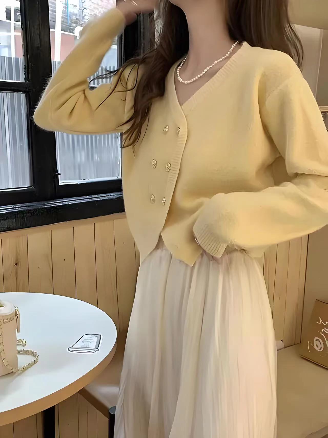 409~599冬款女装 主播要求气质气质长袖法式百搭秋季针织显瘦