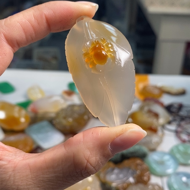 玛瑙/玉髓吊坠(不含链)未镶嵌