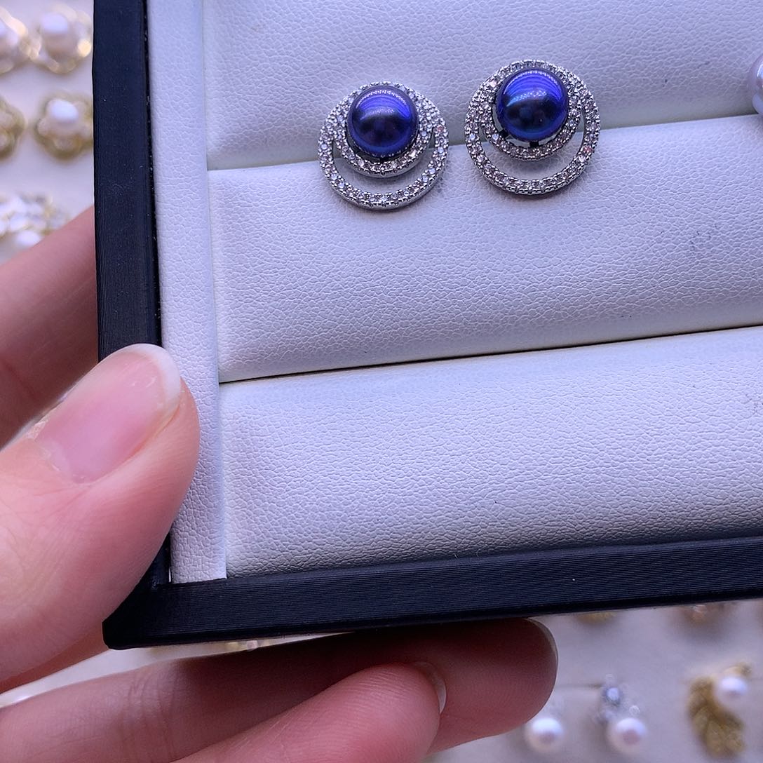 淡水珍珠耳饰合金