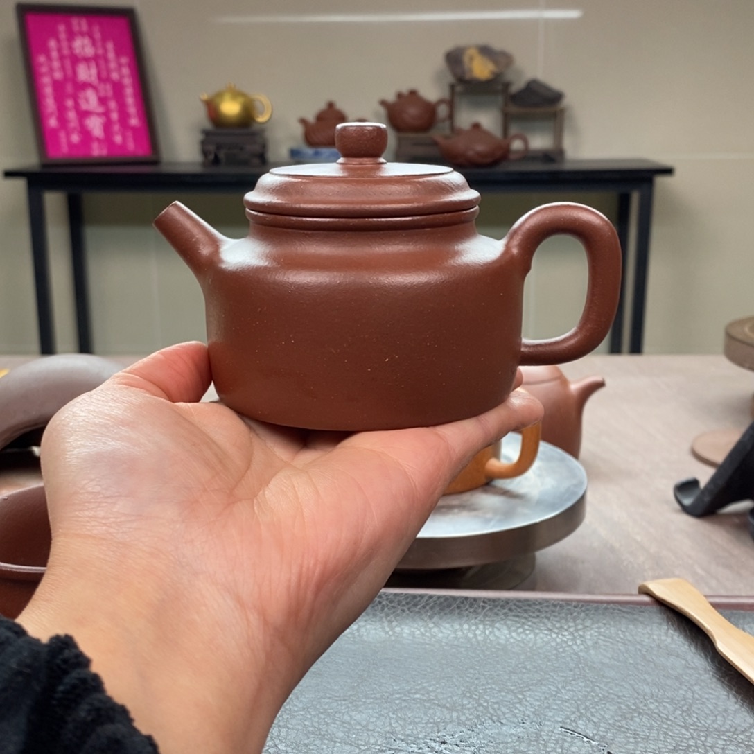 紫砂茶壶底槽清全手德钟220cc➕底槽清杯子