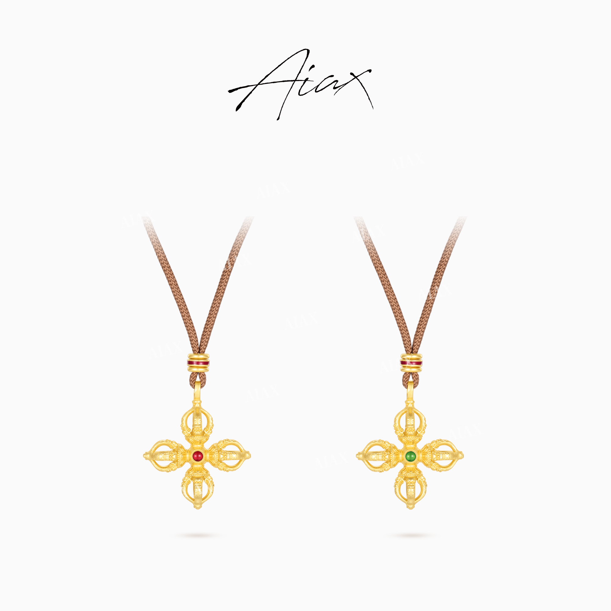 AIAX 秋上新【金刚杵】古法十字优雅精致饰品百搭项链TSJ8978