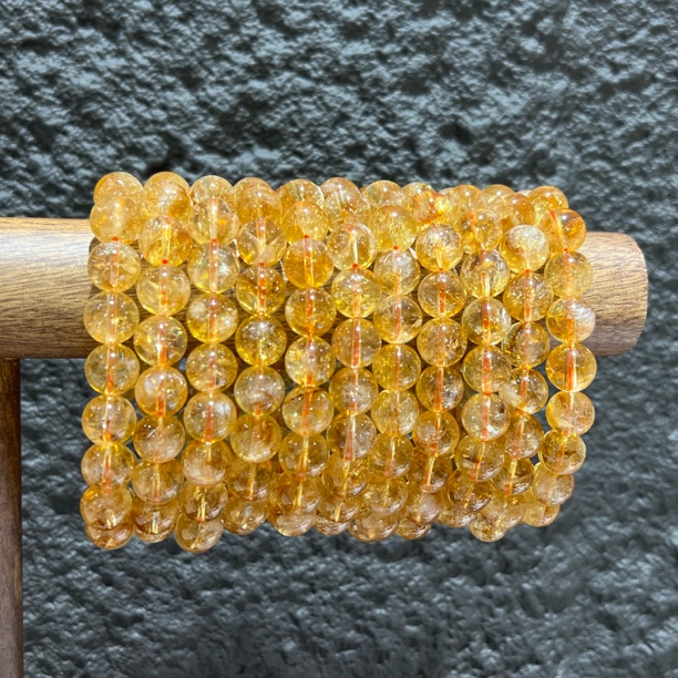 【月月家】V052天然水晶 黄塔晶单圈手串 多样性发其一 