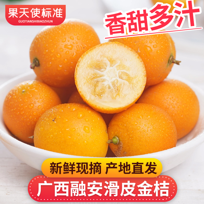 【果天使标准】广西融安滑皮金桔3-5斤产地直发香甜多汁 顺丰快递
