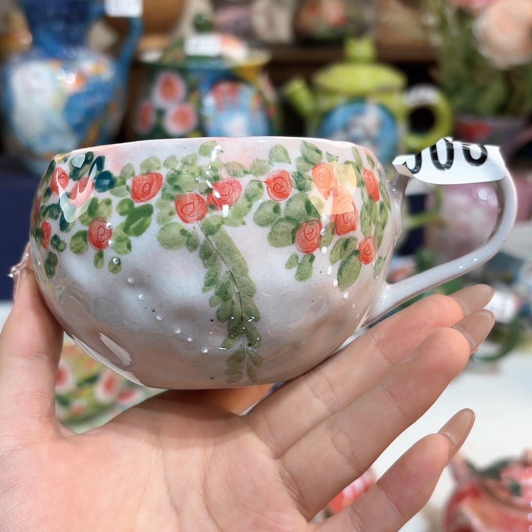 景德镇手绘高温釉下彩陶瓷茶具