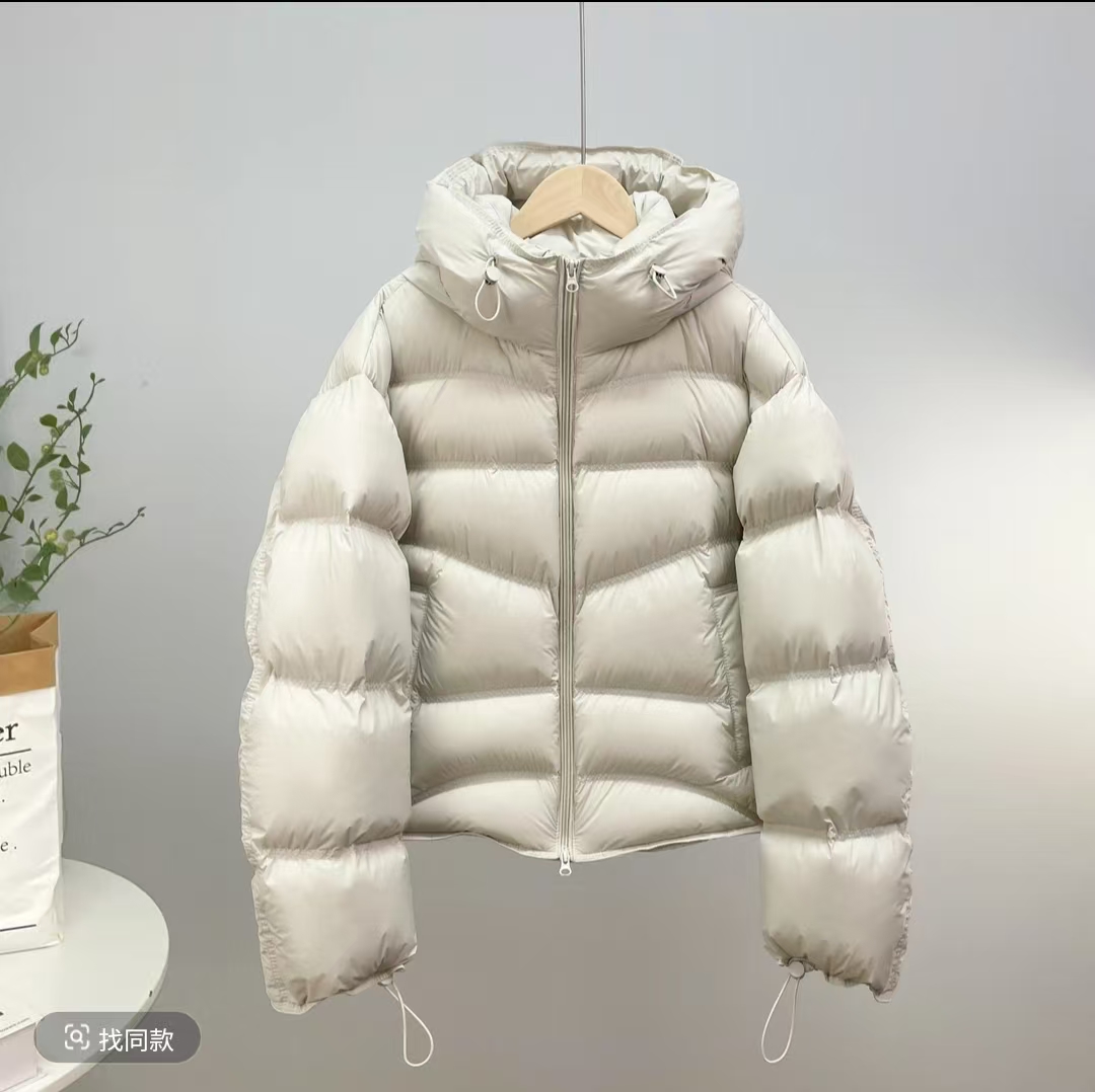 【齐总】95白鹅绒波浪款冬季连帽羽绒服