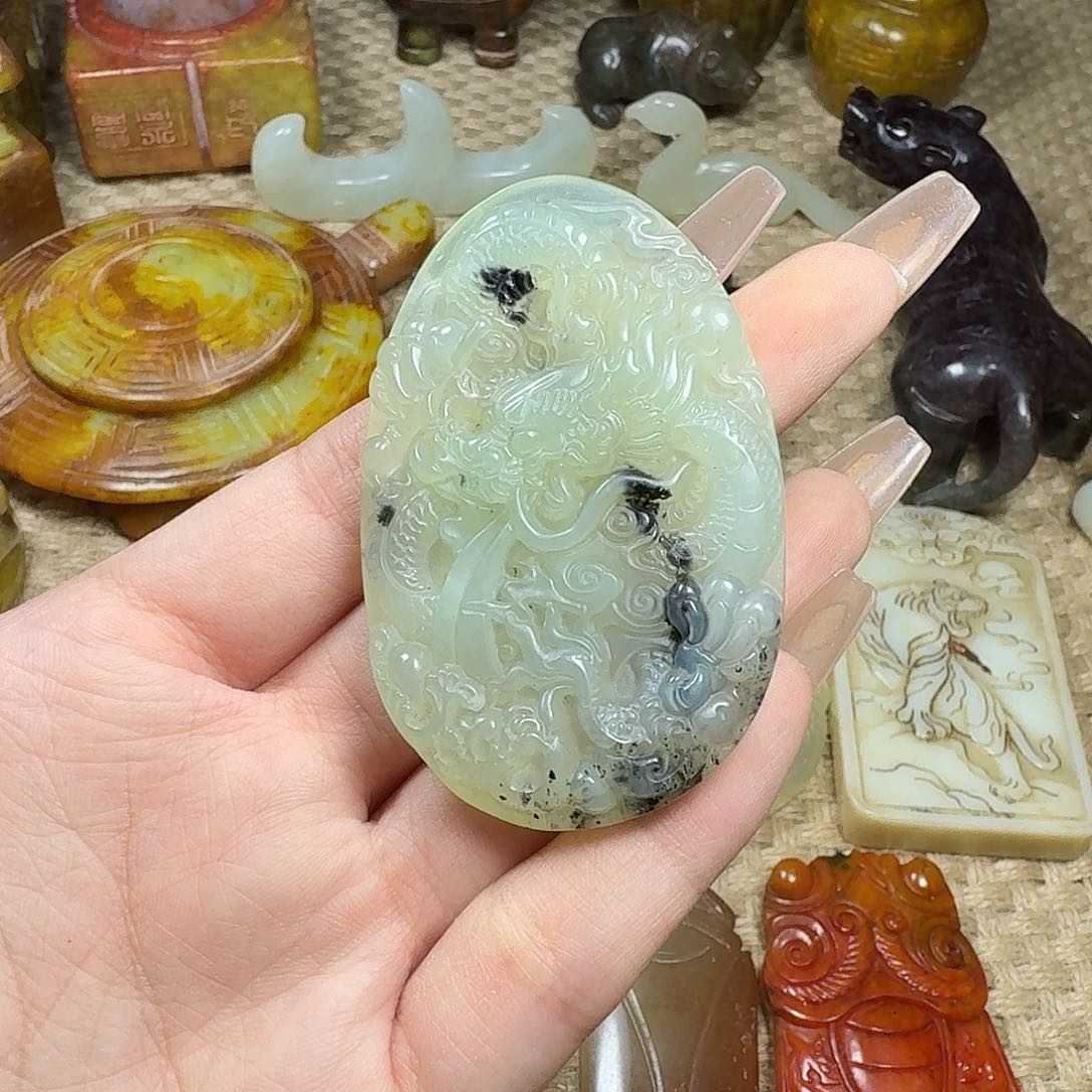 白玉菩提吊坠挂件