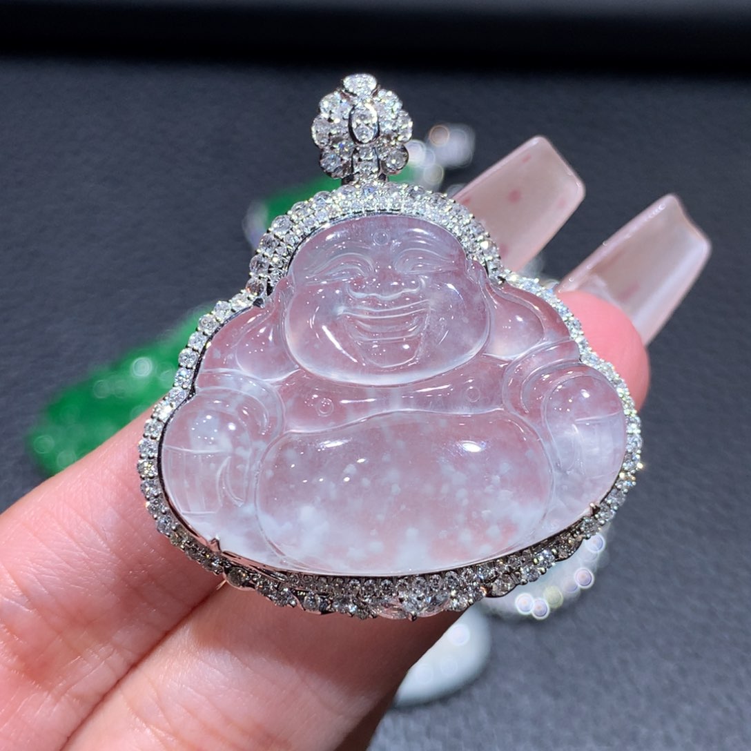 翡翠颈饰18K金镶嵌翡翠