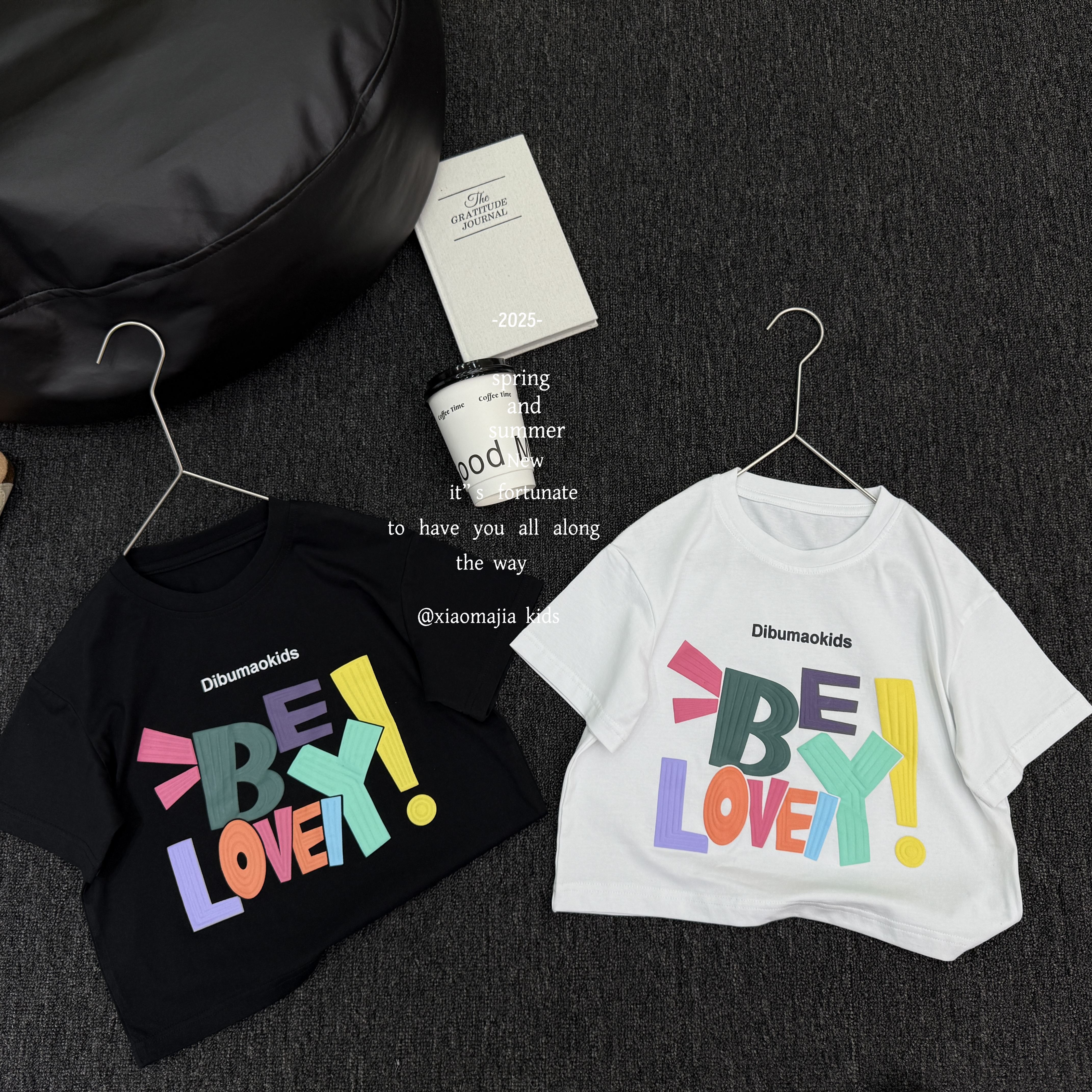 儿童夏季新款纯色T恤D-6038欧若风穿搭休闲圆领宽松男童女童上衣