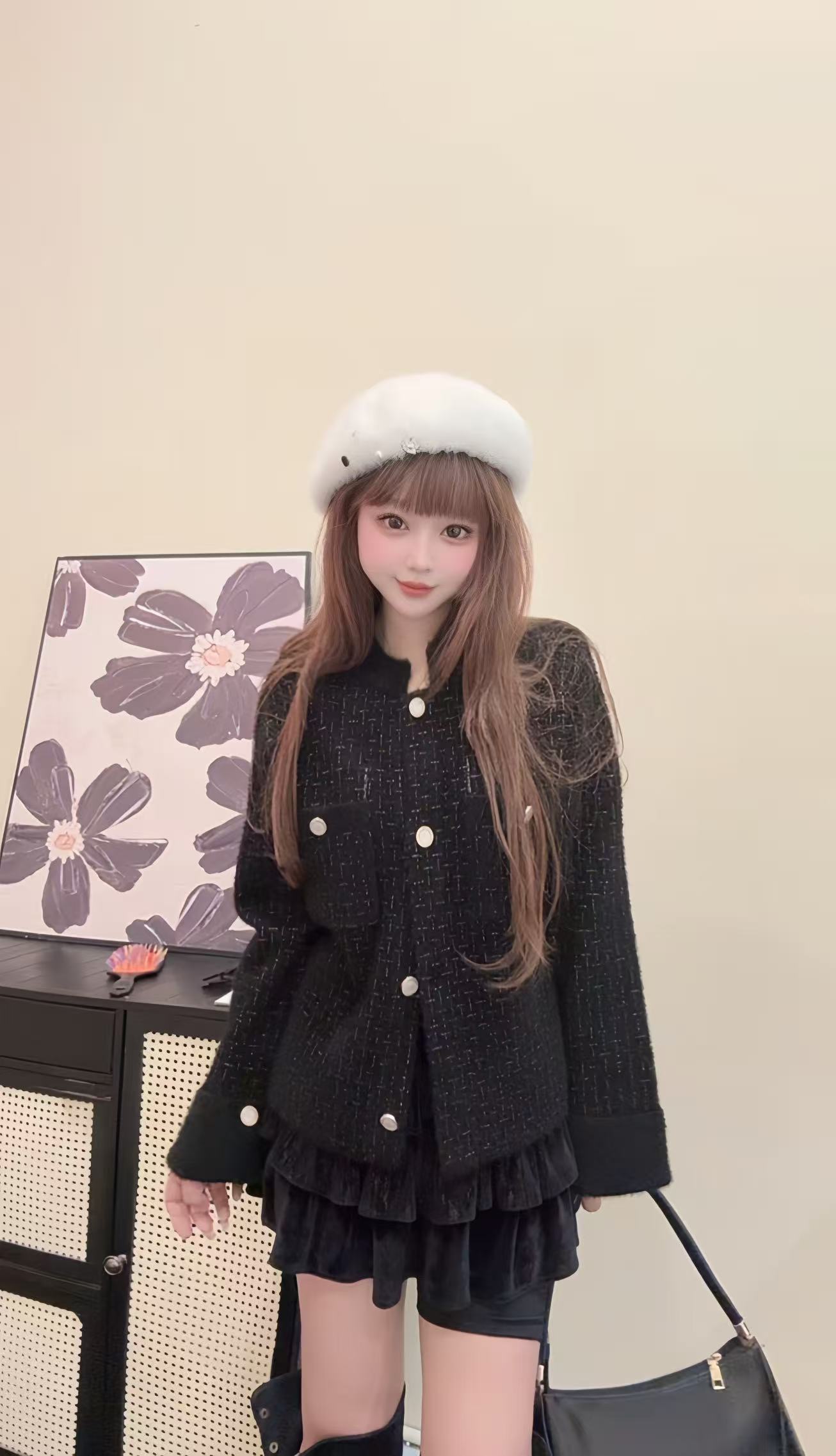 【艾丽莎定制】新款气质网红短款洋气百搭女装小香风外套-25021