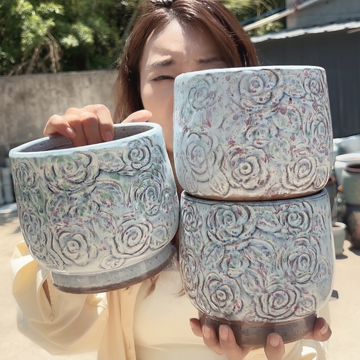 口径15高度15三个玫瑰