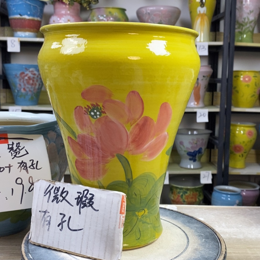 景德镇手工手绘陶瓷花盆