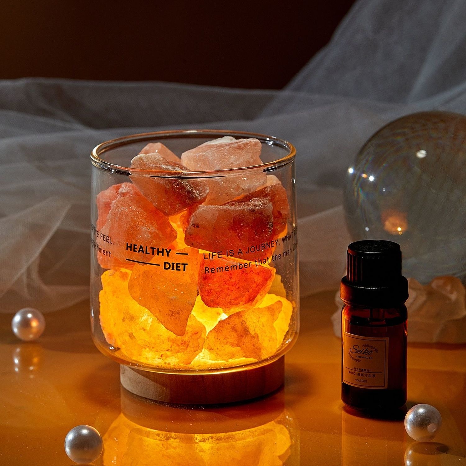 【香薰杯子】无火香薰精油夜灯扩香石室内持久家用白茶味清新礼物