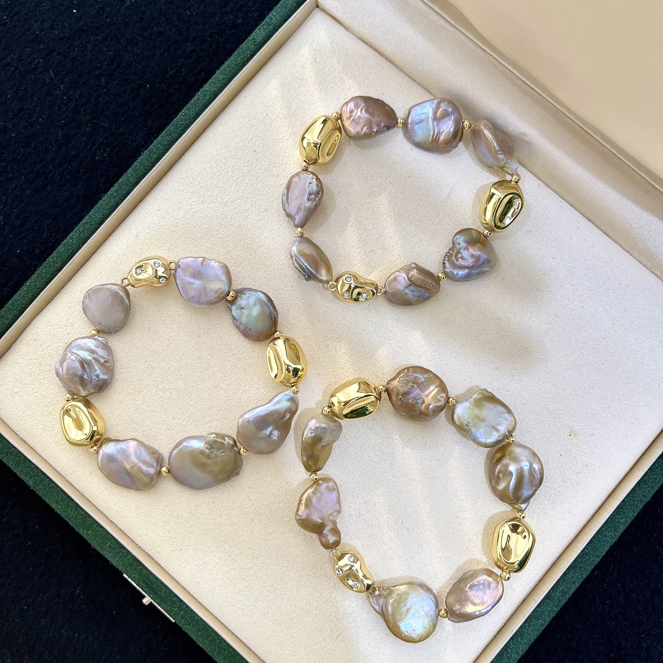 【珍珠甄选】淡水巴洛克设计款手链 多样性发一 R530