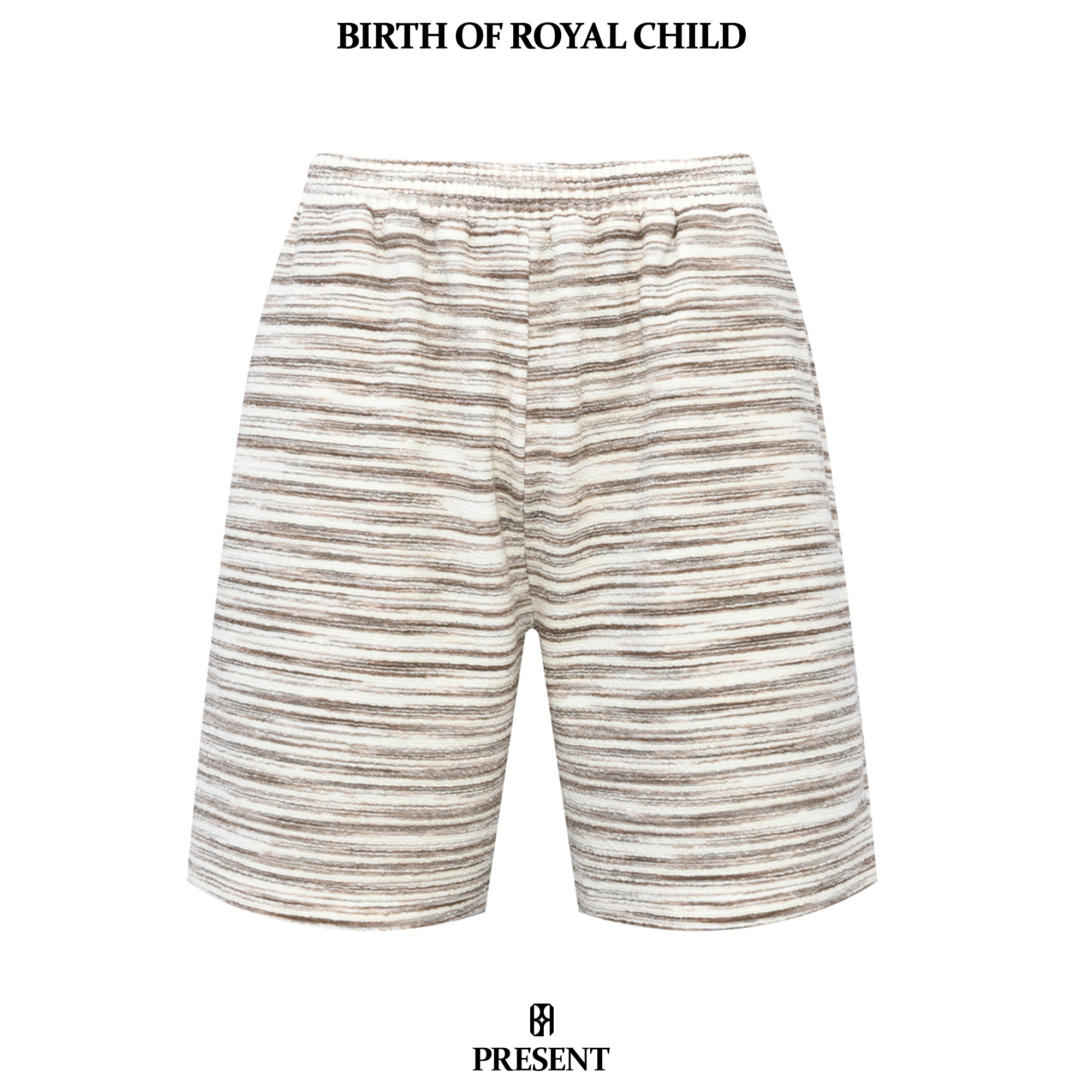 BIRTH OF ROYAL CHILD BORC  条纹针织短裤