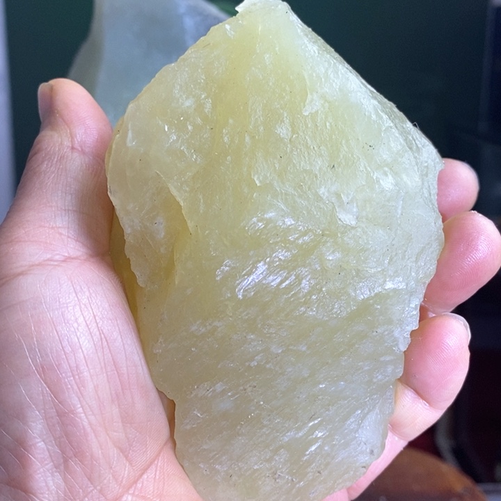 蛇纹石玉珠宝岫玉原石未镶嵌