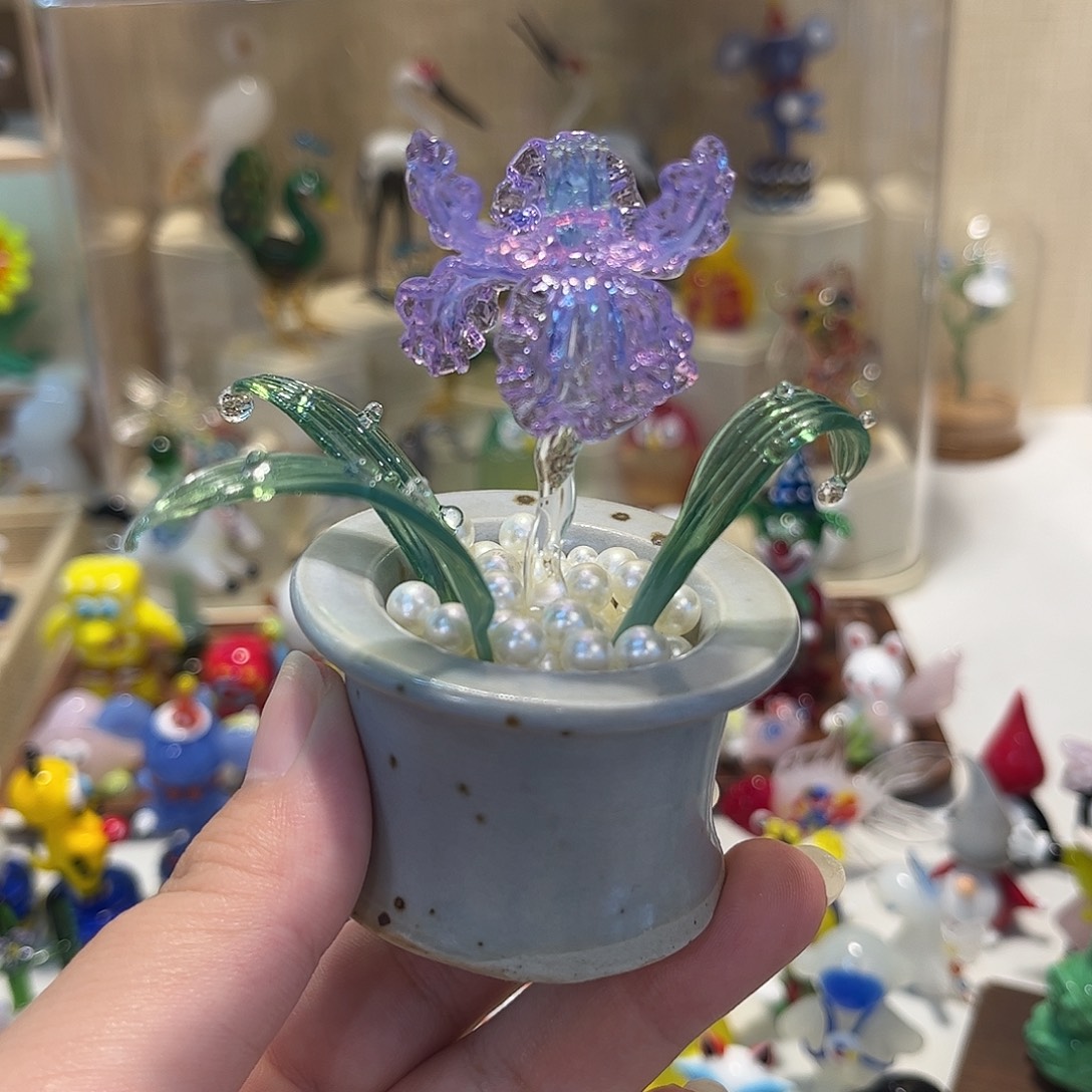 手工艺品琉璃鸢尾花