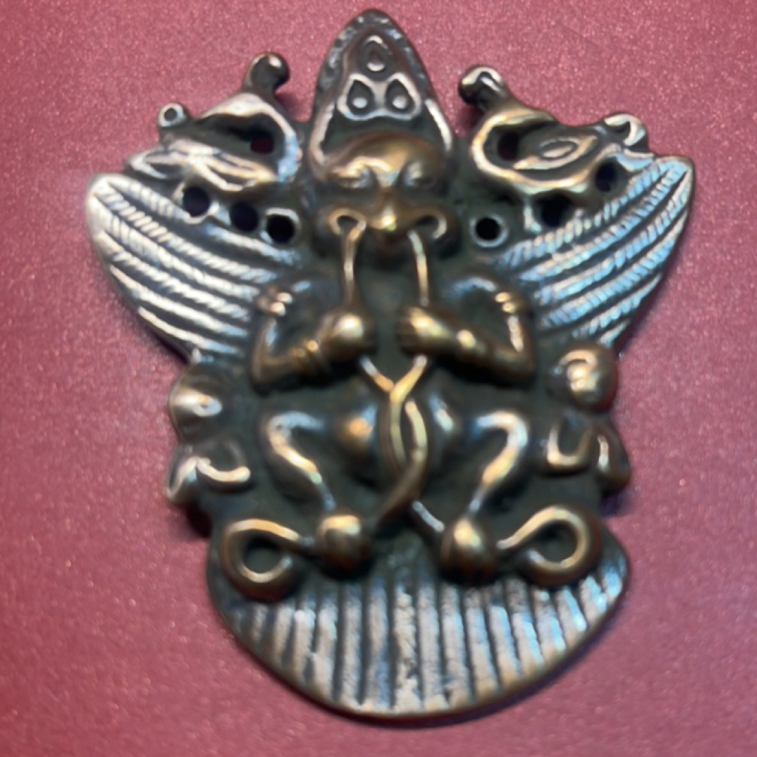 铜吊坠 双守护大鹏鸟紫金利马铜材质男女可佩戴守护神牌挂坠饰品