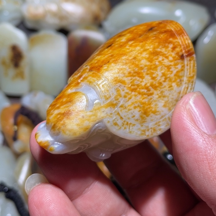 一***霍和田玉未镶嵌挂件