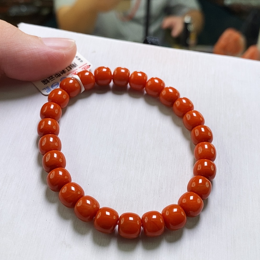 南红玛瑙未镶嵌手链