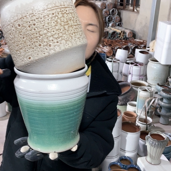 红陶瑕疵口21高17