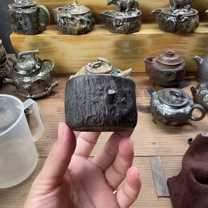 瓷片柴烧茶壶福利茶壶