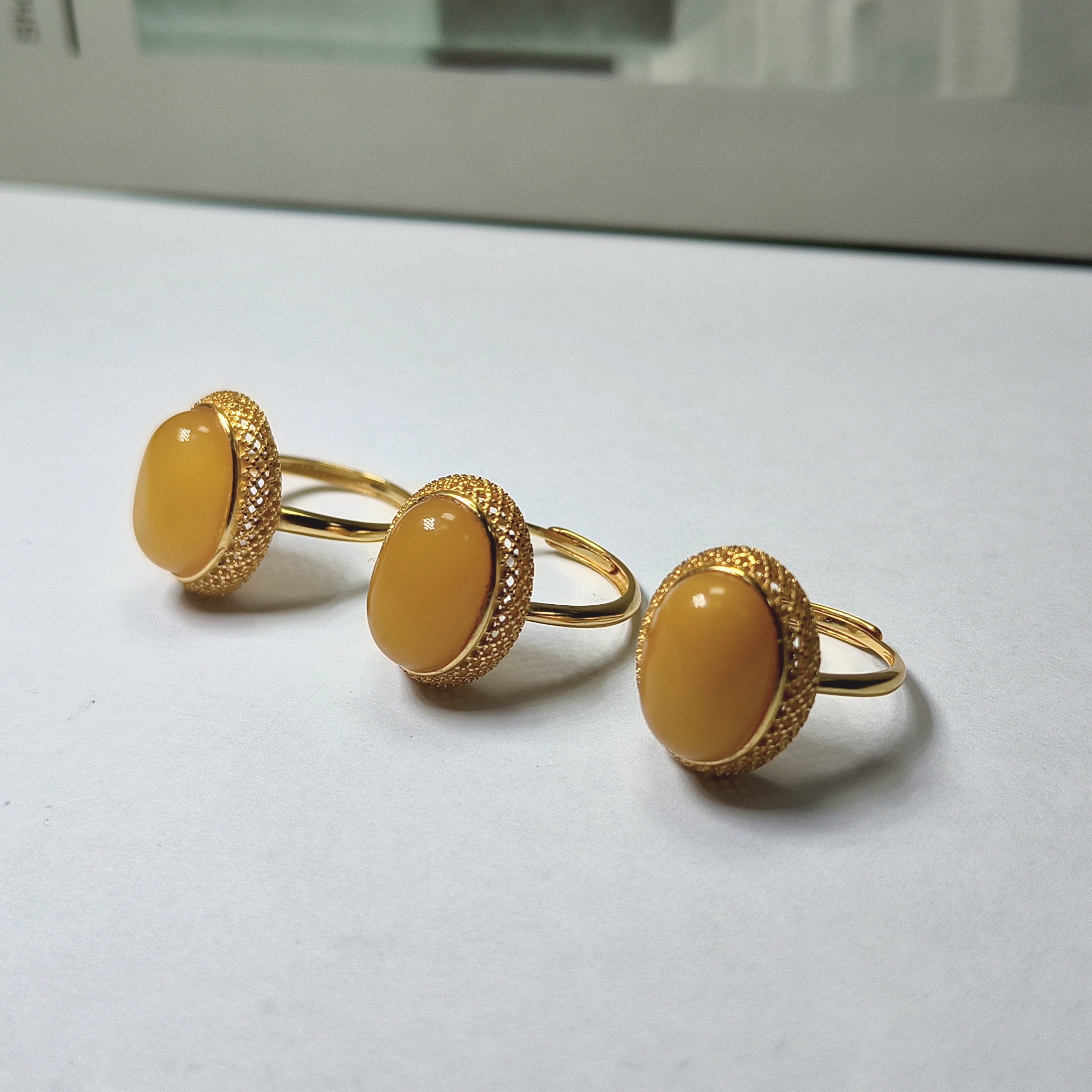 【村有晶品】天然蜜蜡戒指 多样性发一件  1161ZBLF