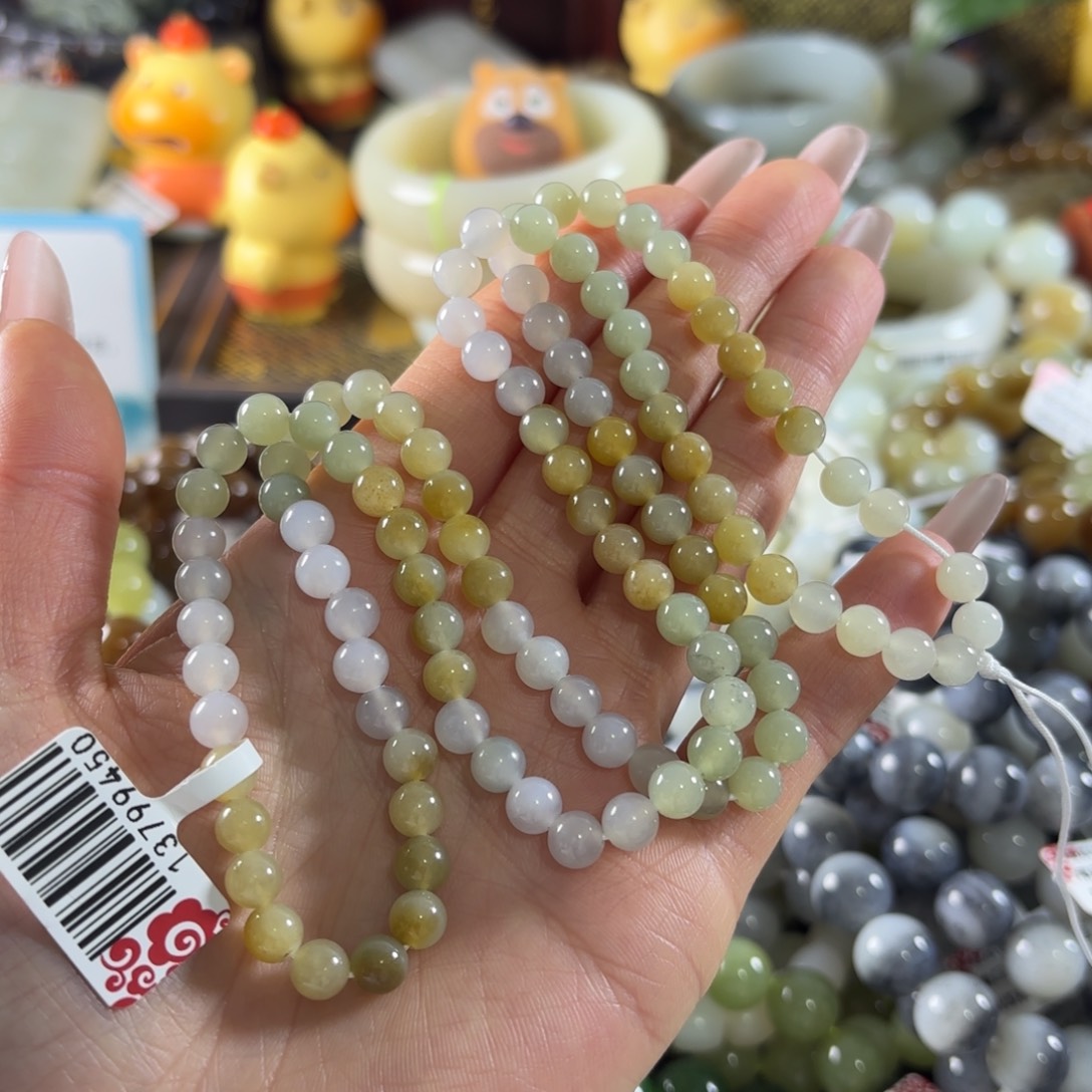 和田玉未镶嵌手串124