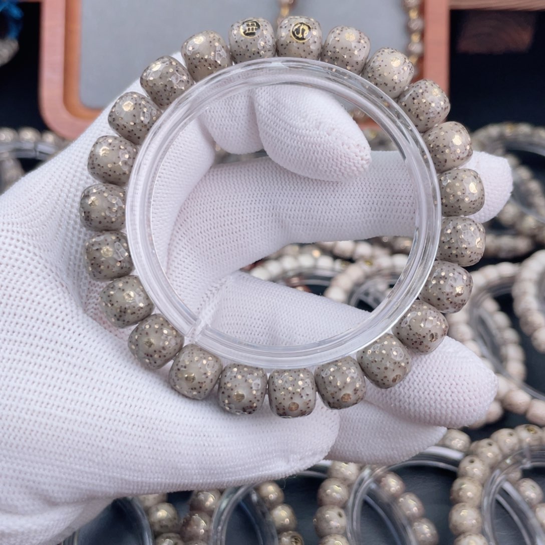 手串星月菩提石玉料冰糖果冻千钉龙鳞毕业10mm