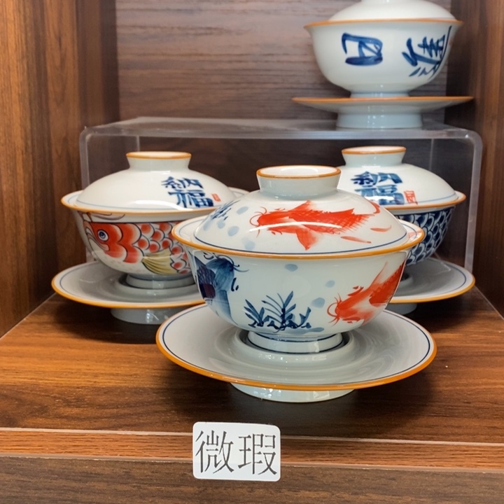 釉下老陶泥手工绘制