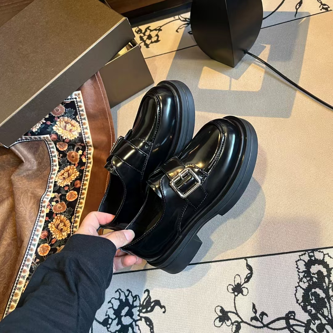 诗涵家 真皮英伦风乐福鞋7885