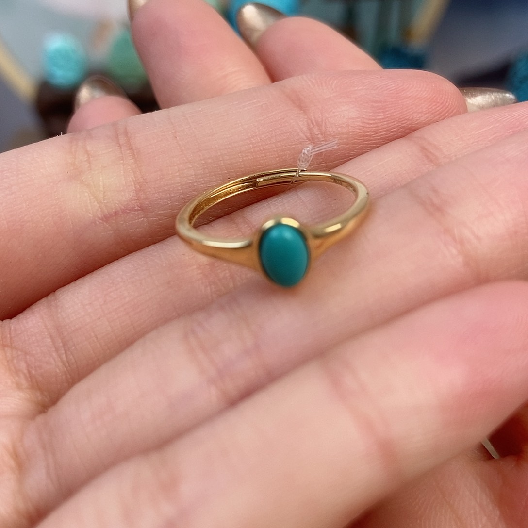 绿松石饰品18K金镶嵌