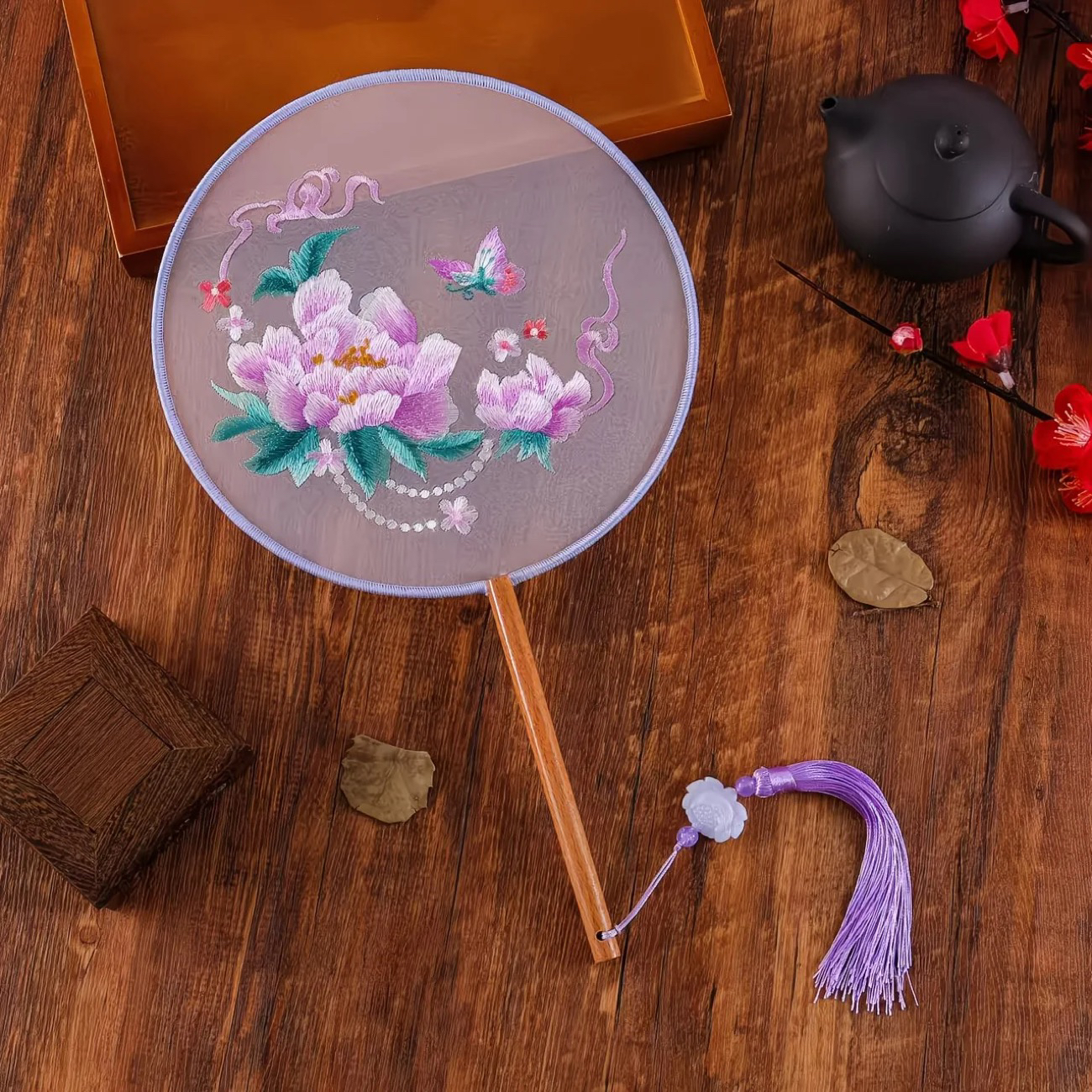 双面苏绣团扇古风刺绣扇子古典精致中国风舞蹈走秀