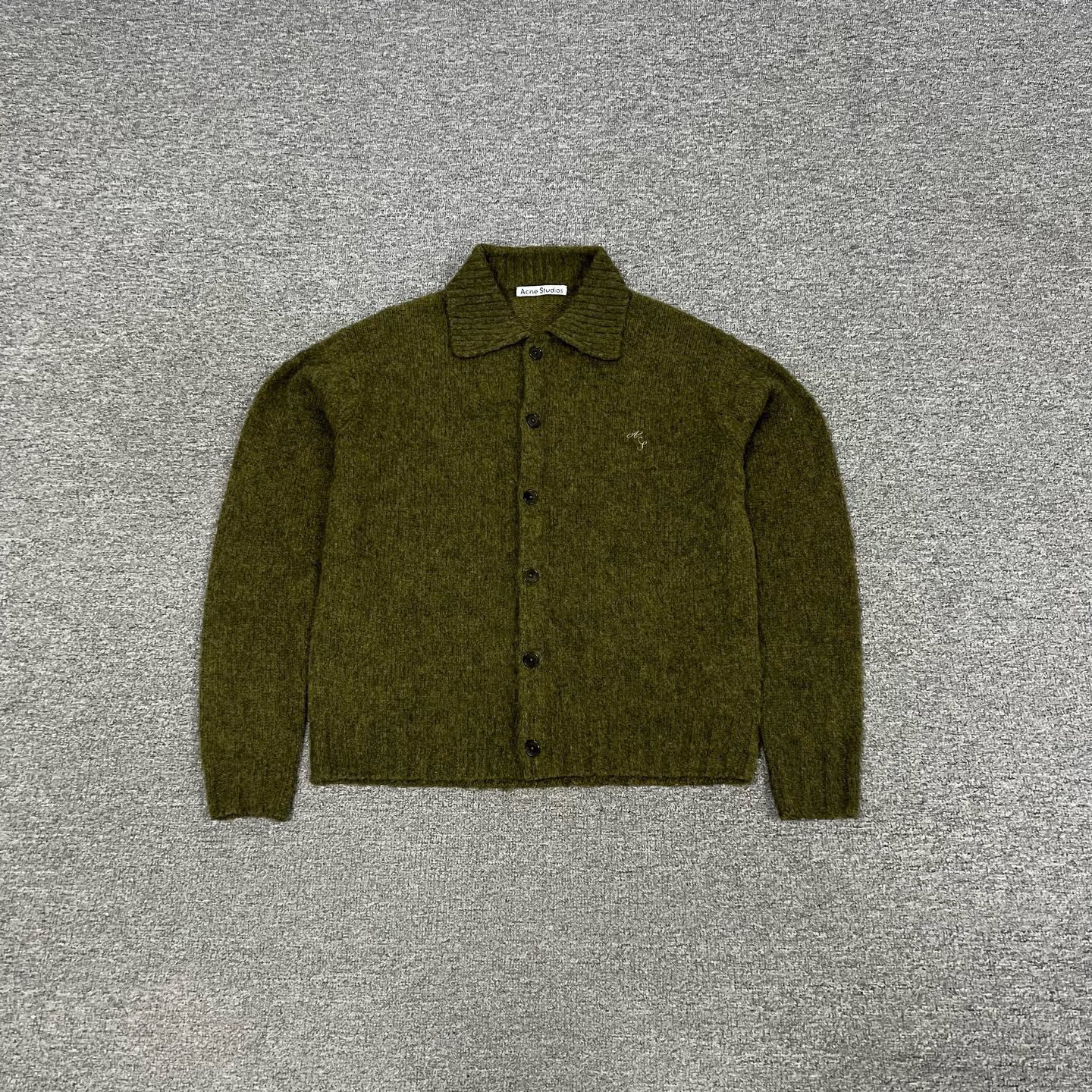 99新 Acne studio SS24 刺绣logo 羊毛针织开衫外套 s码 99新