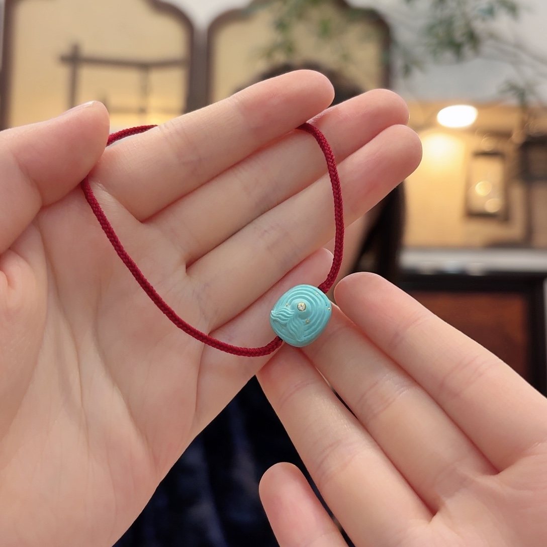 绿松石18K金镶嵌手绳