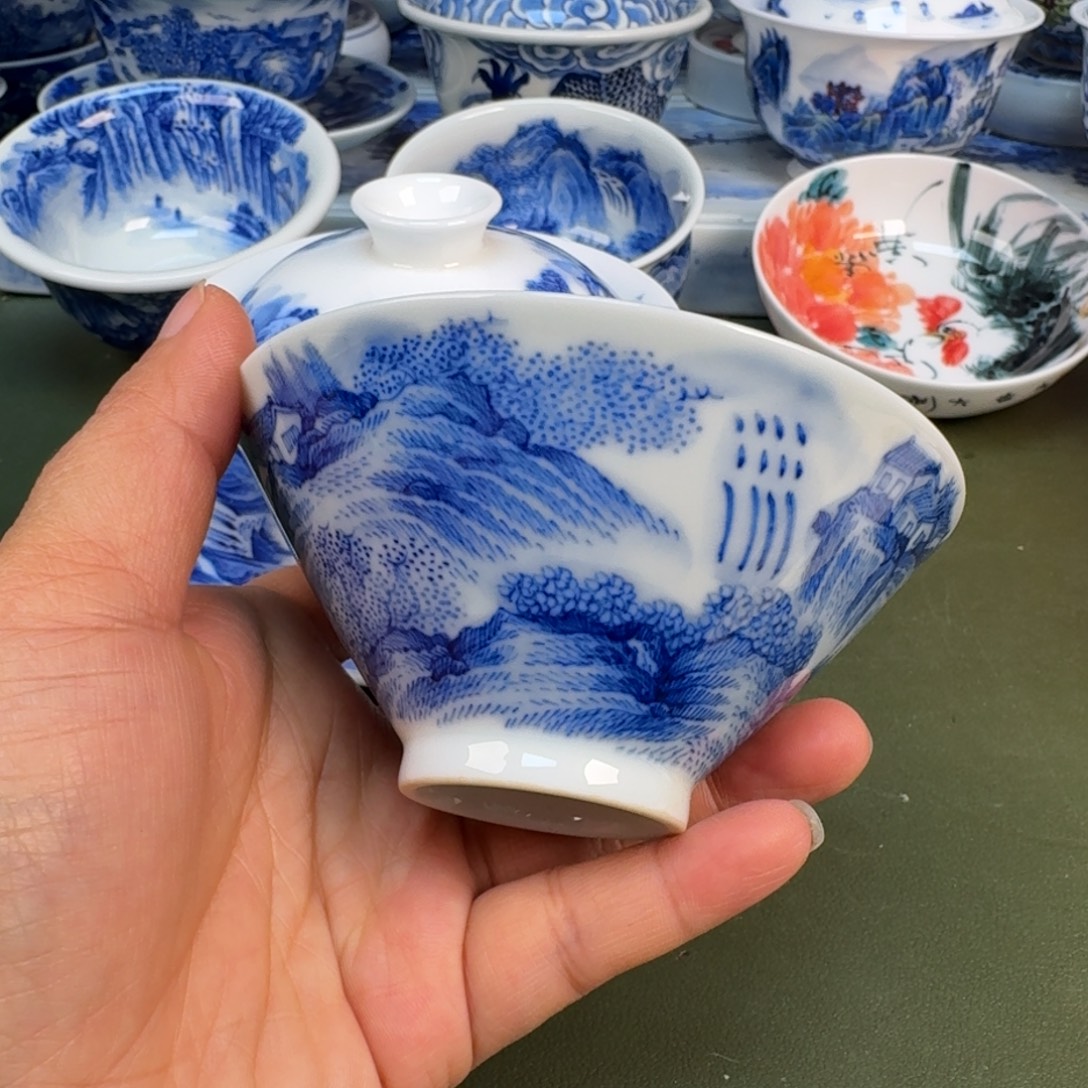 陶景德镇纯手绘茶具圆圆262