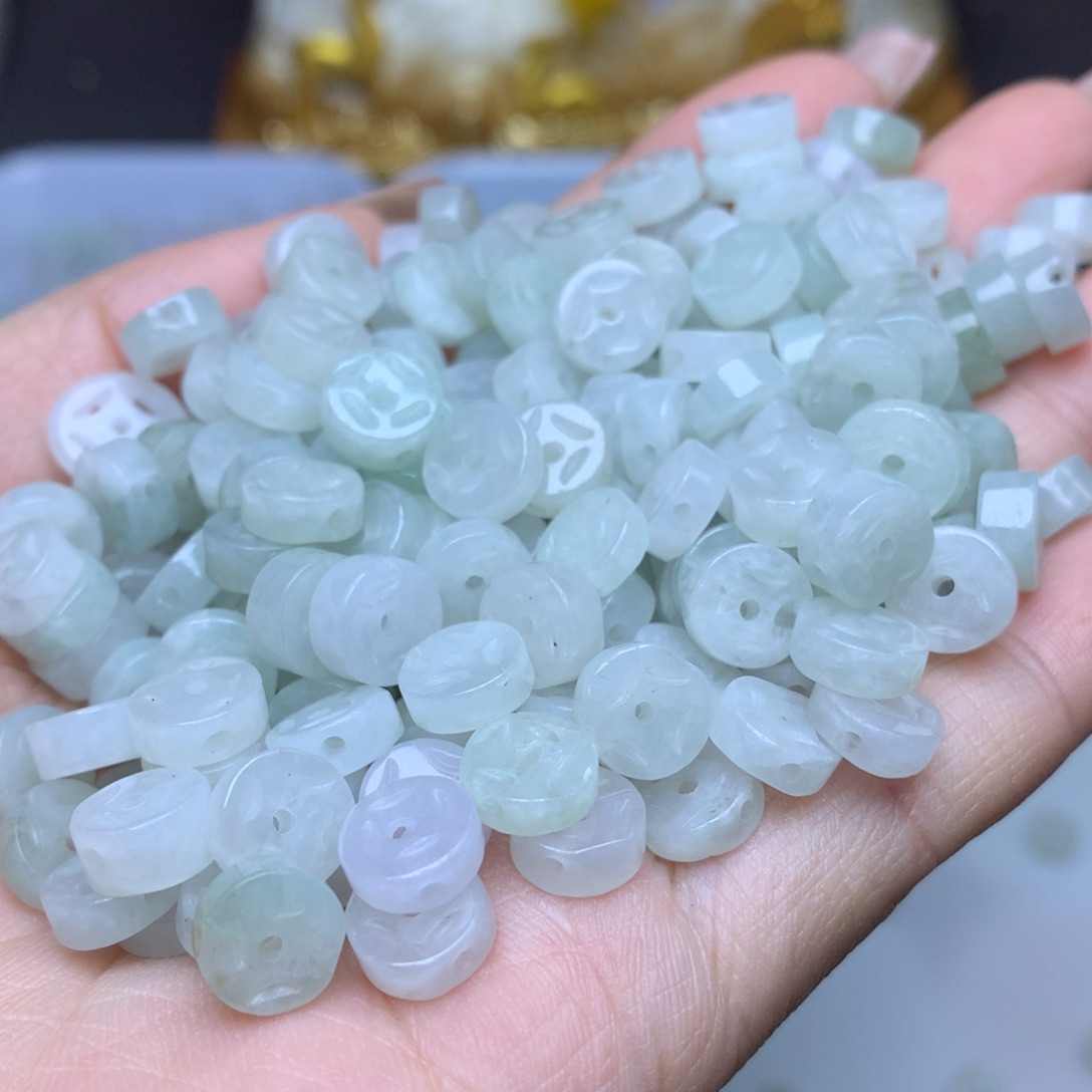 【闪购商品】翡翠手链未镶嵌卡8冰双面扣50个