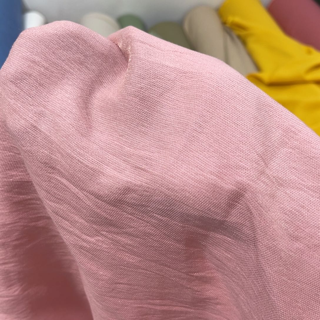 墨***雪麻藕粉色天丝棉麻2米专拍