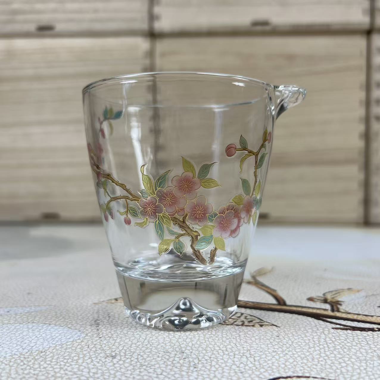 瓷韵优品 玻璃桃李春风公道杯-5682