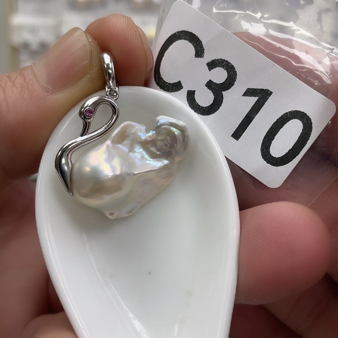 淡水珍珠颈饰银S925镶嵌