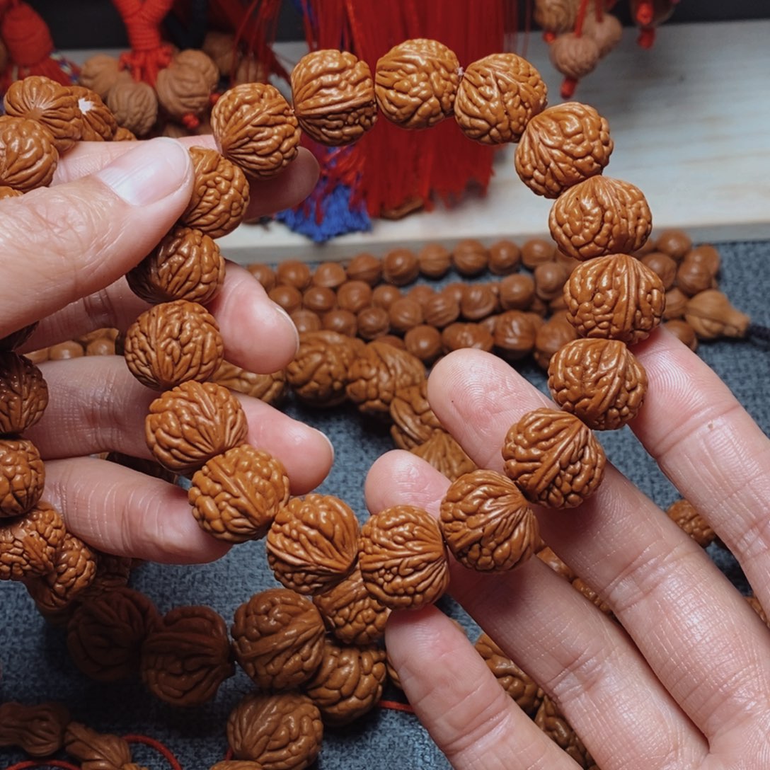 吊坠桃核桃枭手串1