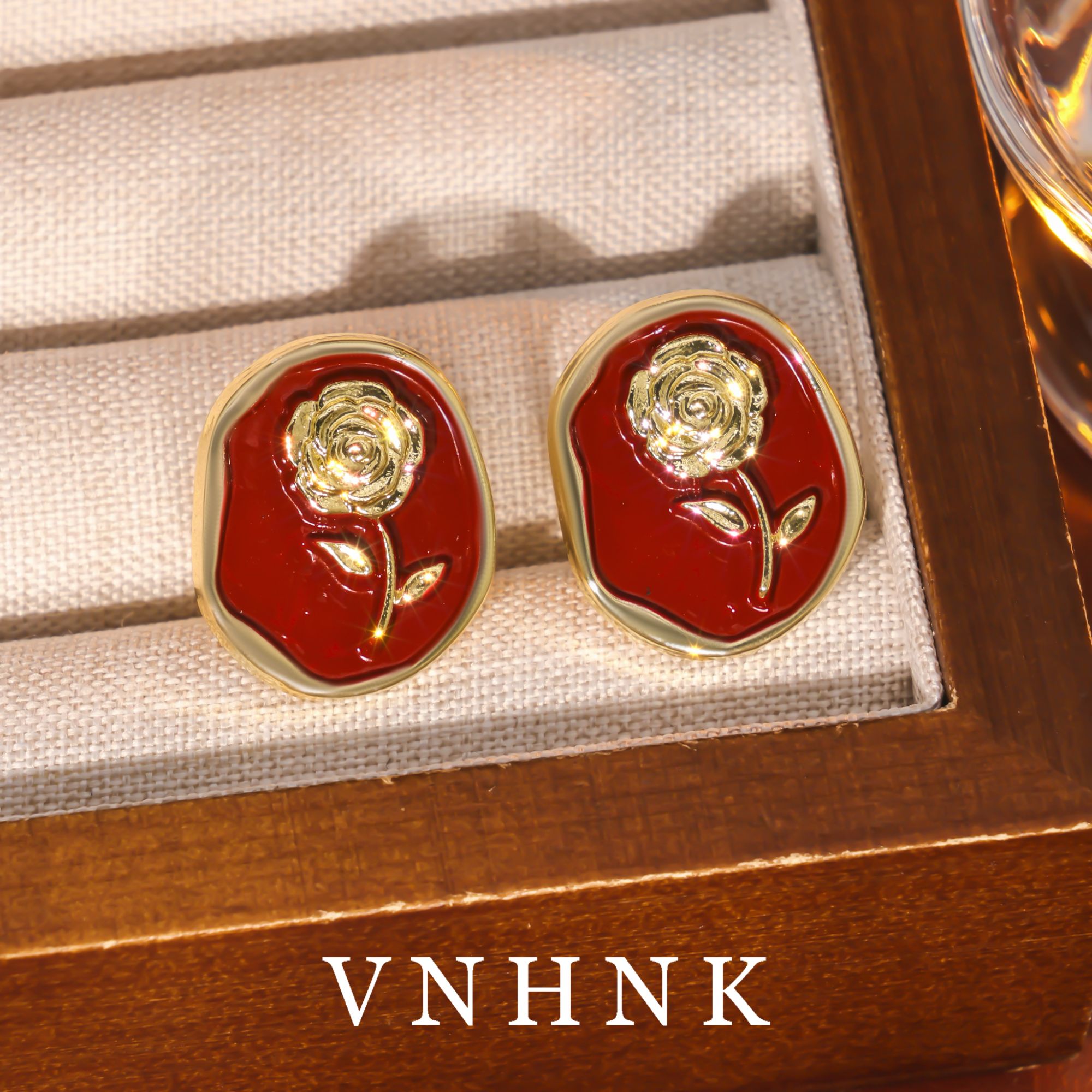 铜合金耳饰 美可儿  F547  金色时尚气质耳环