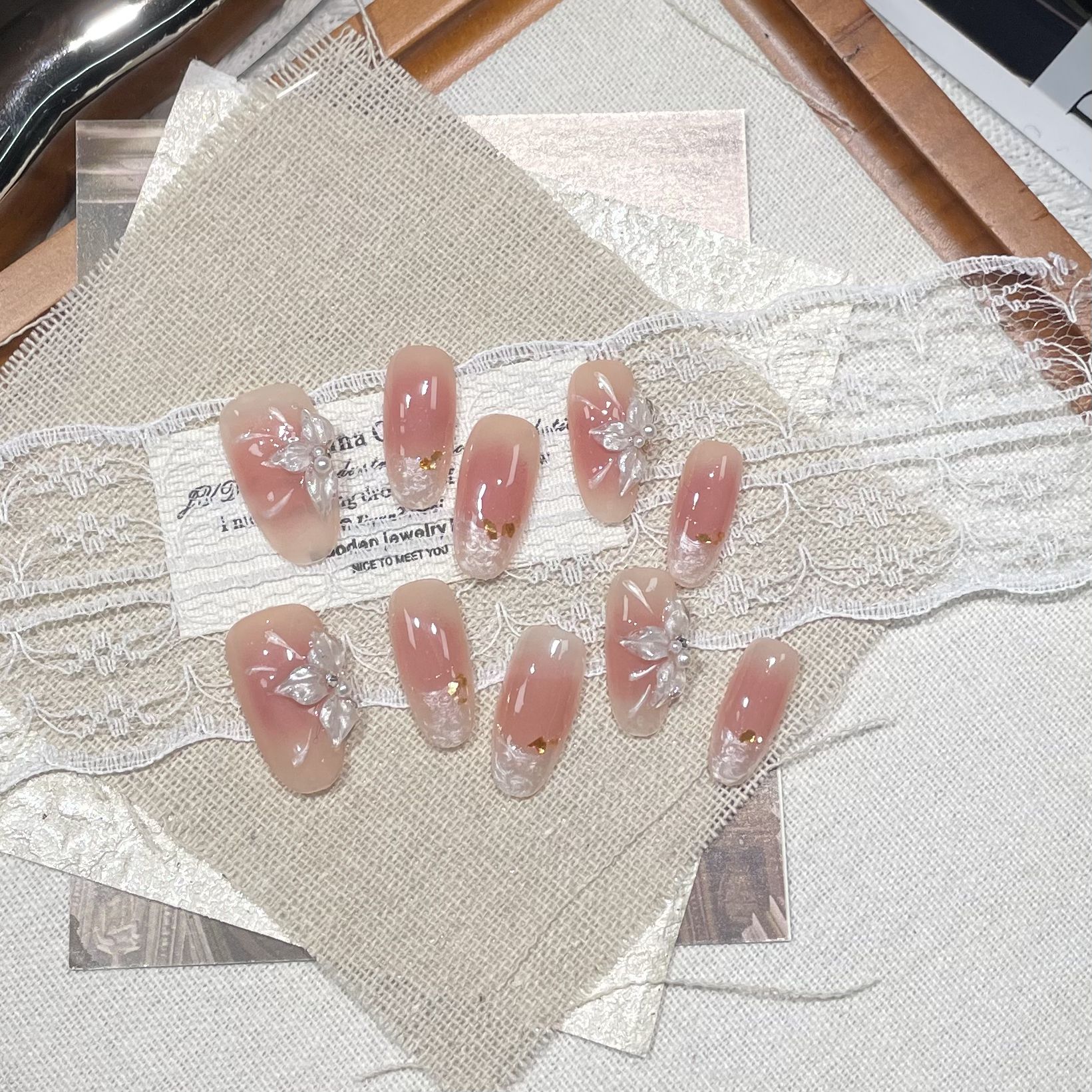 【山茶花】日常显白ins风高级感穿戴甲