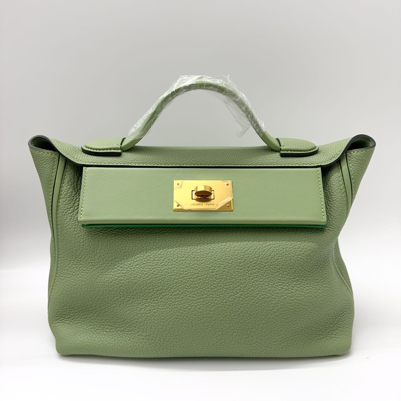 99新 Hermes/爱马仕 2424单肩包 牛油果绿 Y刻