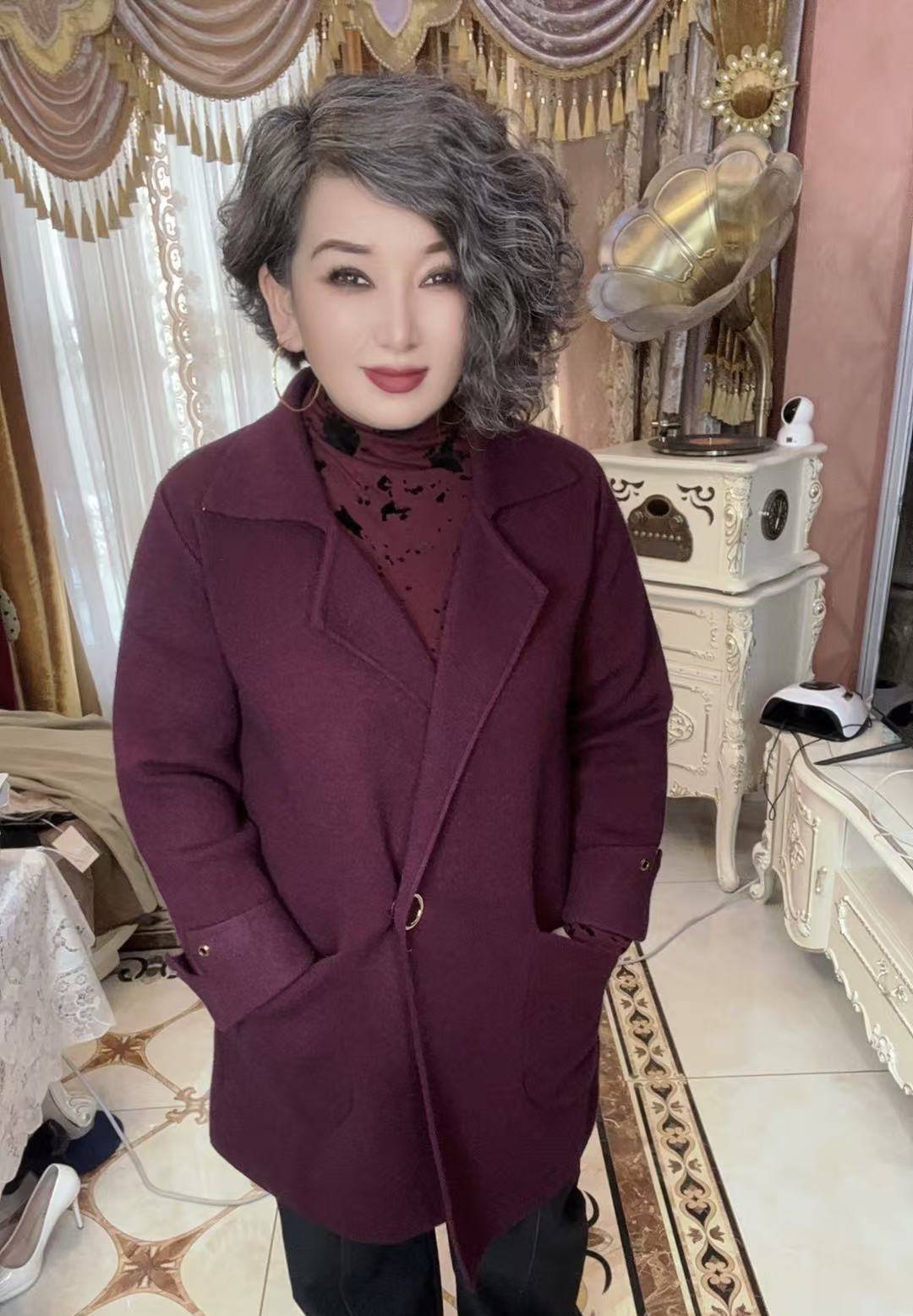 ئارزۇ يىڭىلىق ياڭمورۇڭ چاپان 羊毛外套