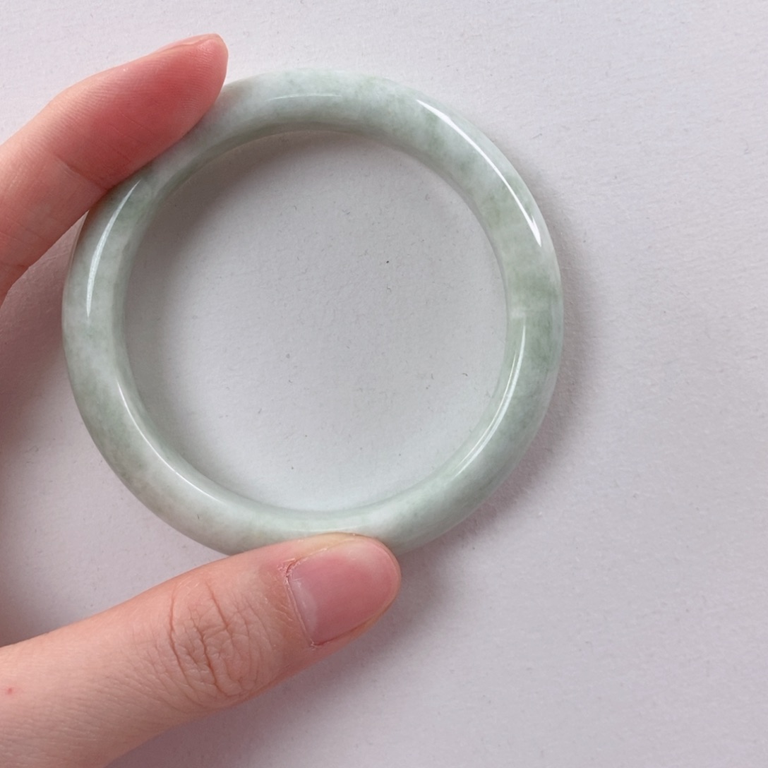 蓝田玉（蛇纹石化大理石玉）手镯未镶嵌美***_